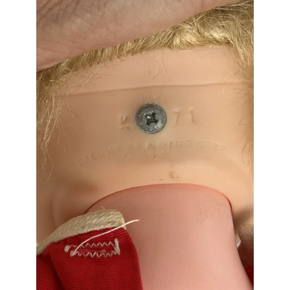 1966 Deluxe Reading Baby Magic Doll 18” Magnetic Eyes Moving Mouth Original Dres